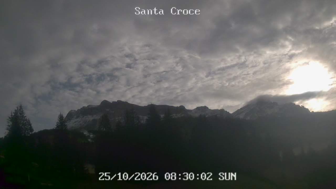 Webcam from Chalet alla Cascata towards Santa Croce