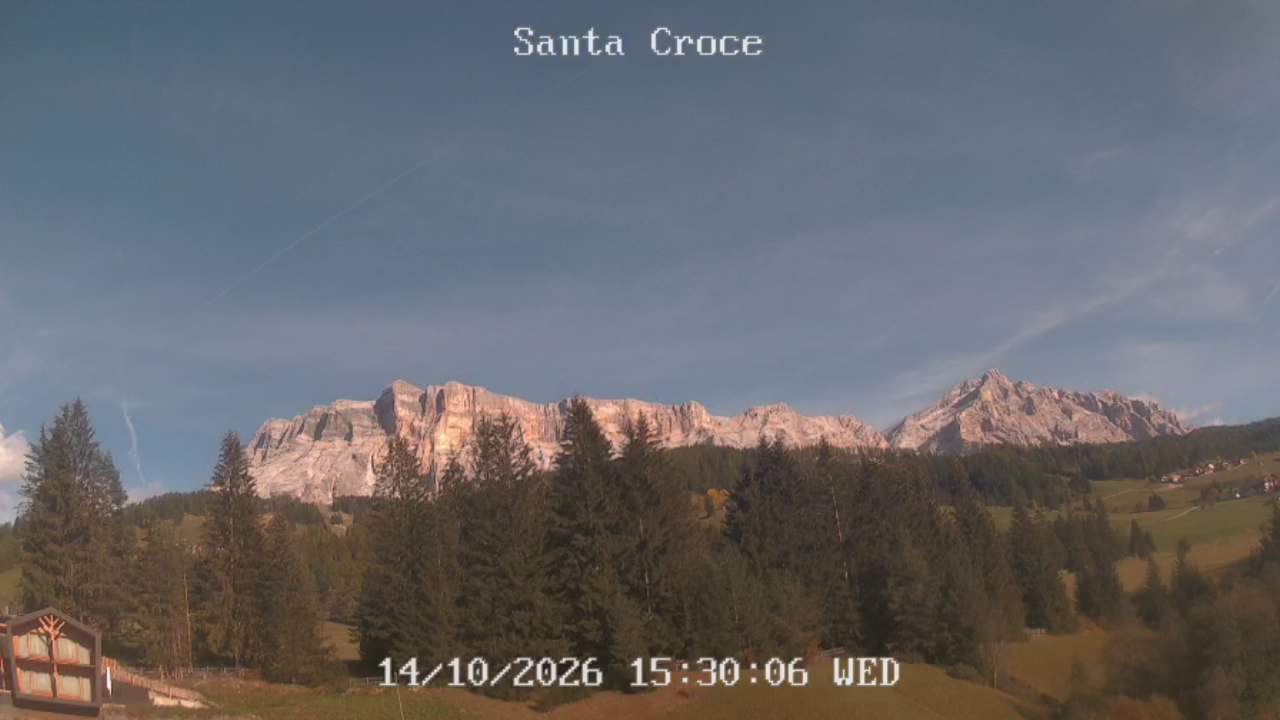 Webcam dallo Chalet alla Cascata verso Santa Croce