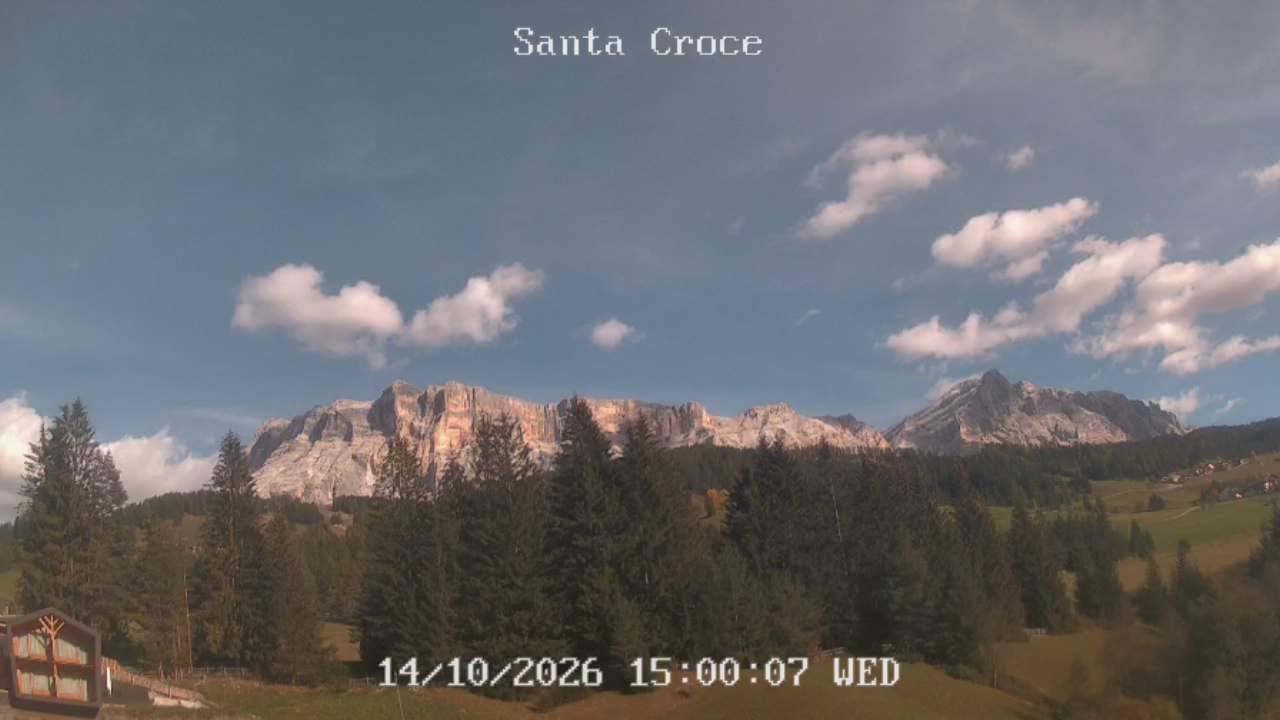 Webcam vom Chalet alla Cascata Richtung Santa Croce