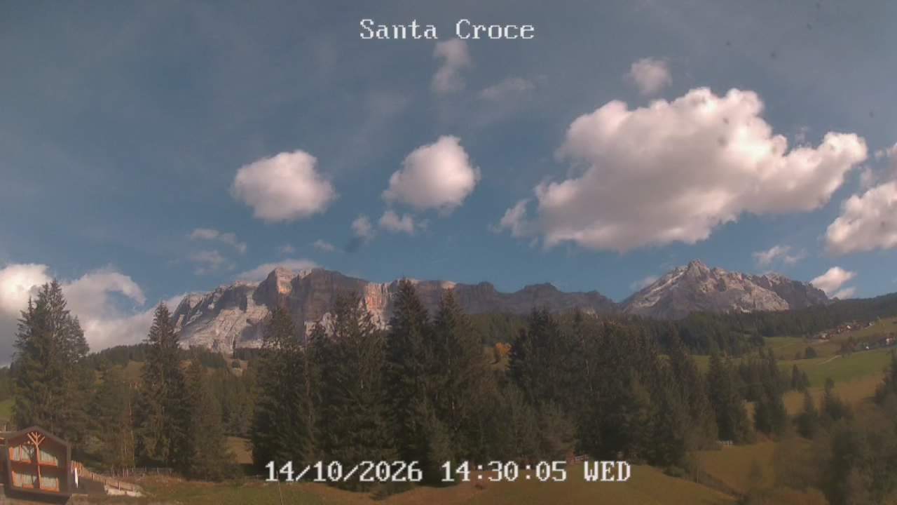 Webcam dallo Chalet alla Cascata verso Santa Croce