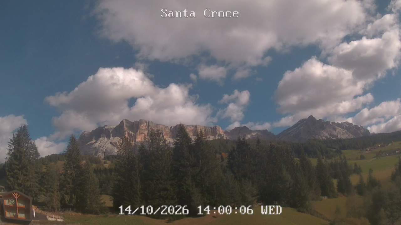Webcam vom Chalet alla Cascata Richtung Santa Croce