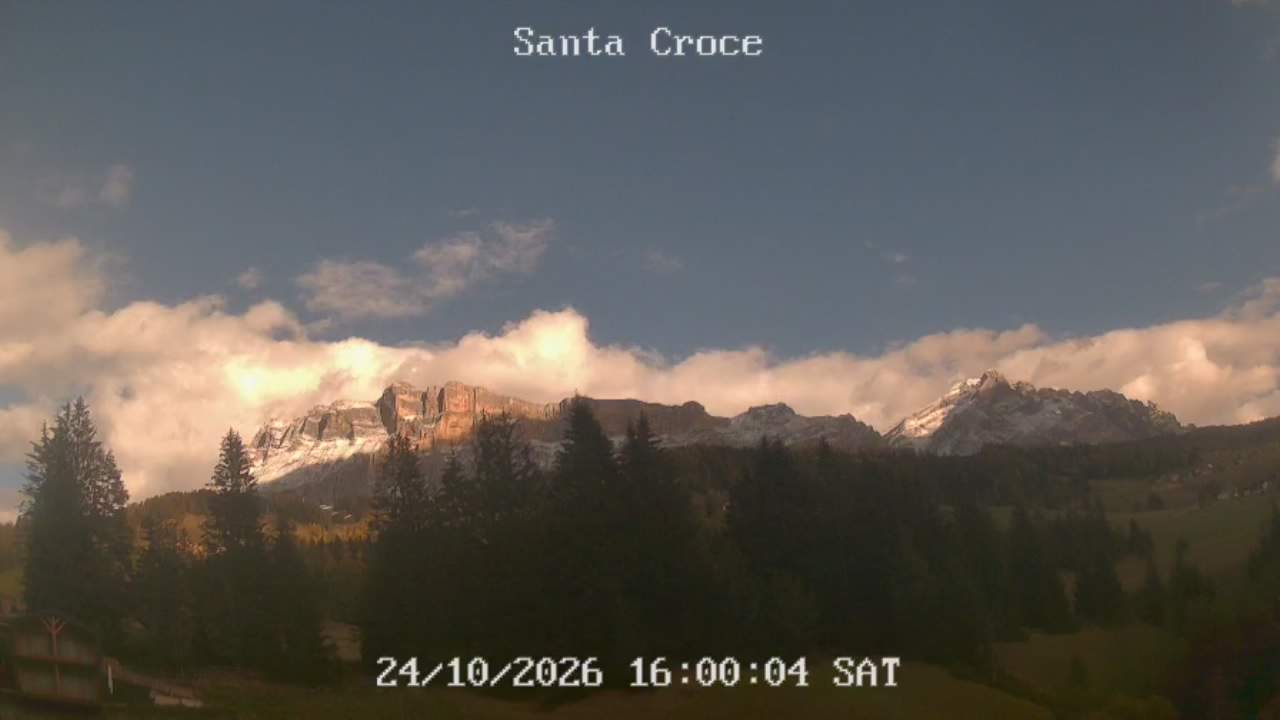 Webcam from Chalet alla Cascata towards Santa Croce