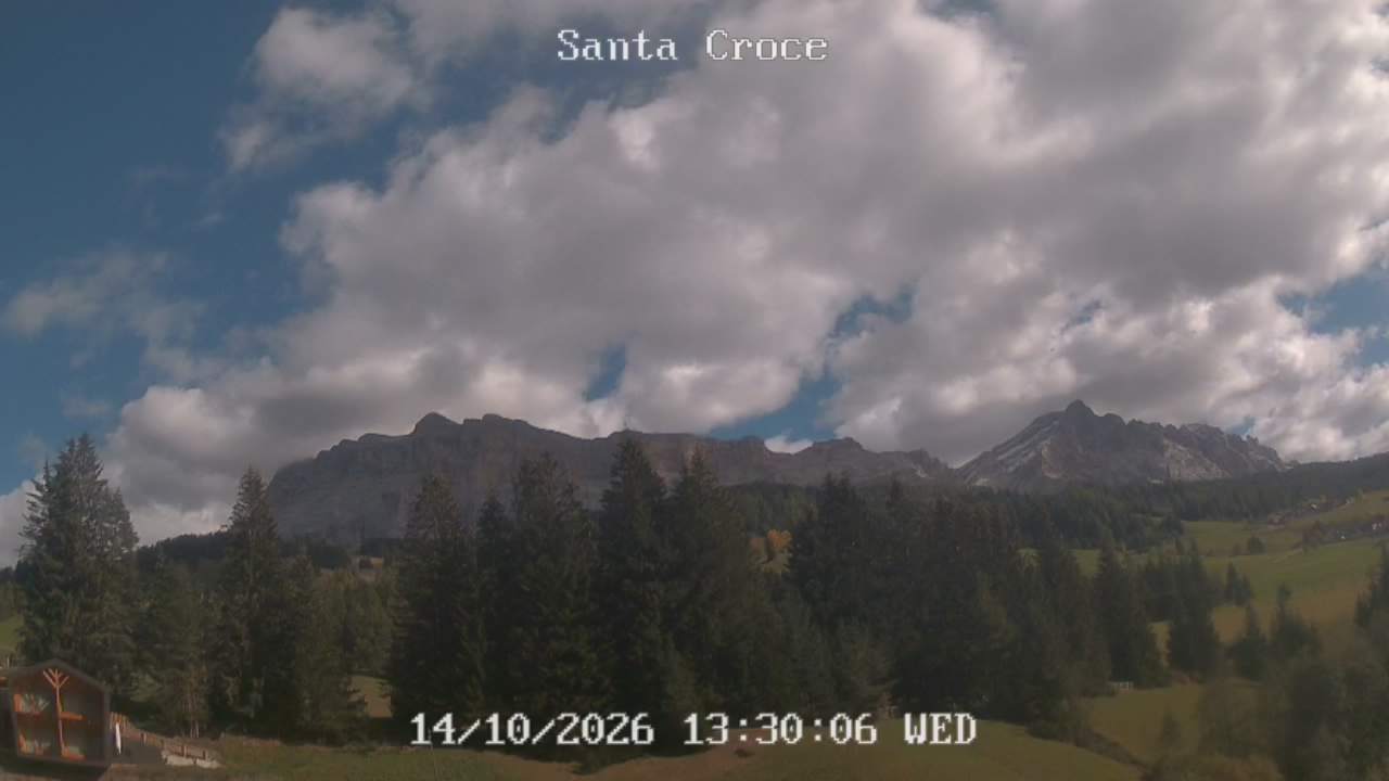Webcam dallo Chalet alla Cascata verso Santa Croce