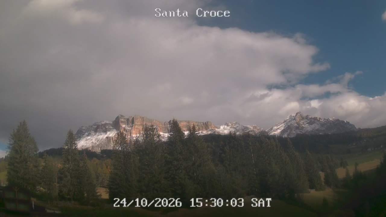 Webcam from Chalet alla Cascata towards Santa Croce