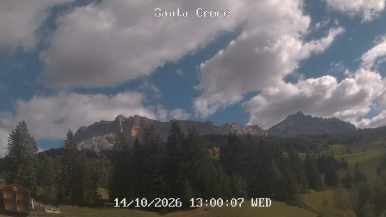 Webcam dallo Chalet alla Cascata verso Santa Croce