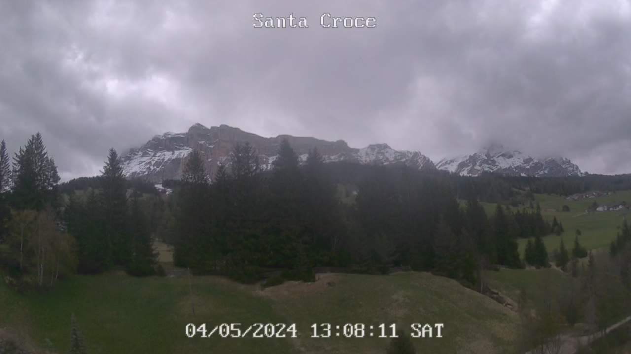 Webcam from Chalet alla Cascata towards Santa Croce