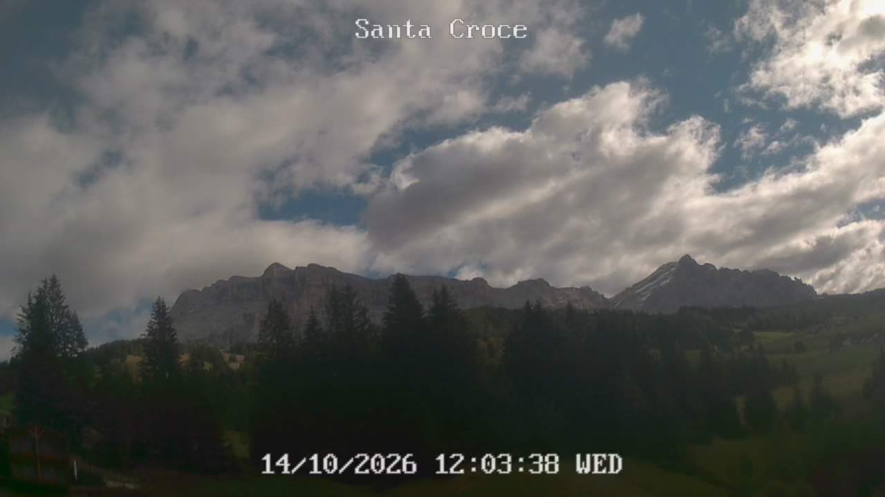 Webcam vom Chalet alla Cascata Richtung Santa Croce